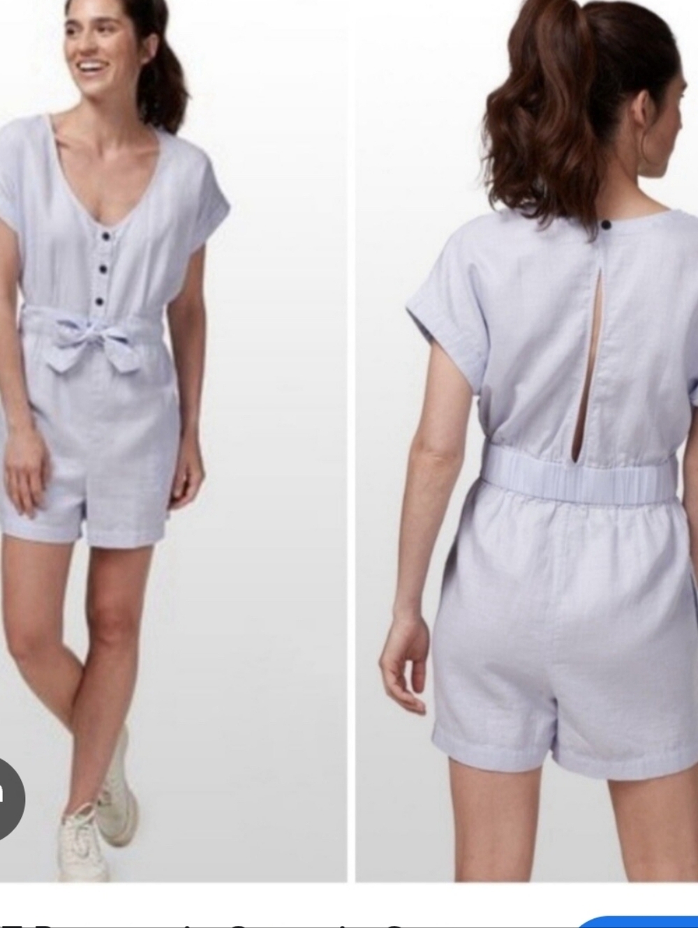 Patagonia Lavender Cotton Gauze Organic Cotton Romper Size S